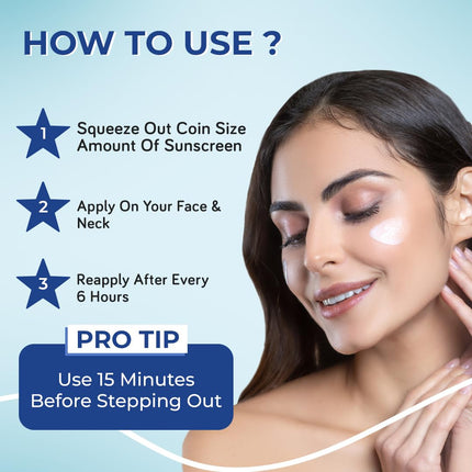 Moody Hydro Burst Water Sunscreen With Hyaluronic & SPF 50 PA +++ UVA/B Protection-30ml