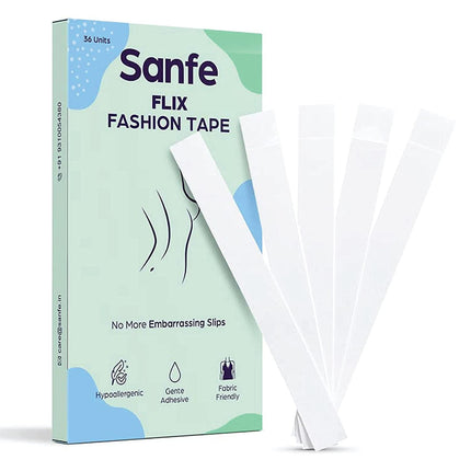 Sanfe Flix Fashion & Fabric Tape, 36 Piece Double Sided Body Tape