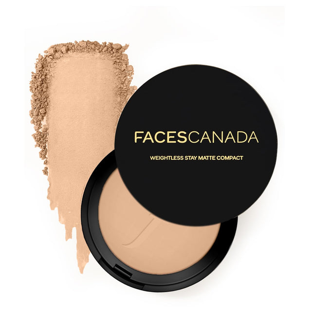 FACESCANADA Weightless Stay Matte Finish Compact Powder - Natural, 9g
