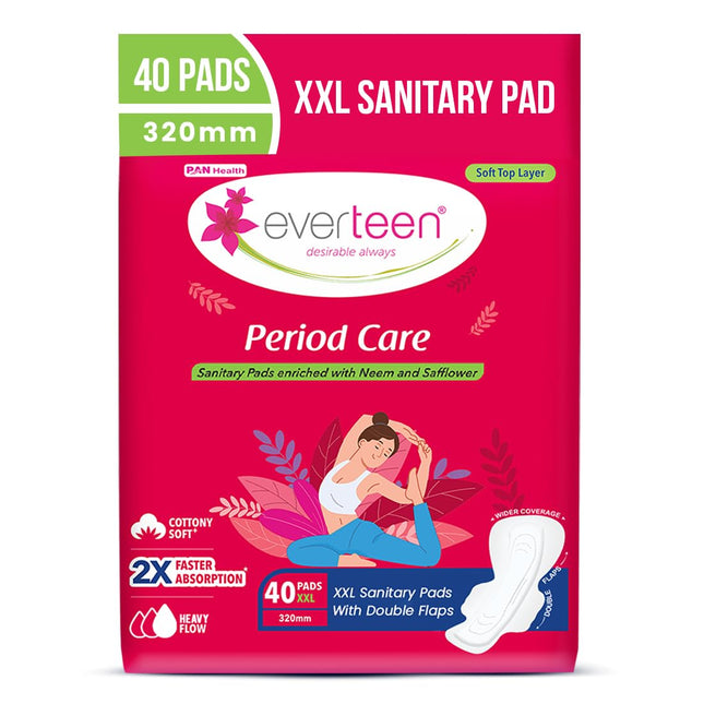 Everteen XXL Sanitary Napkin Pads with Cottony-Soft XX-Large, 320mm