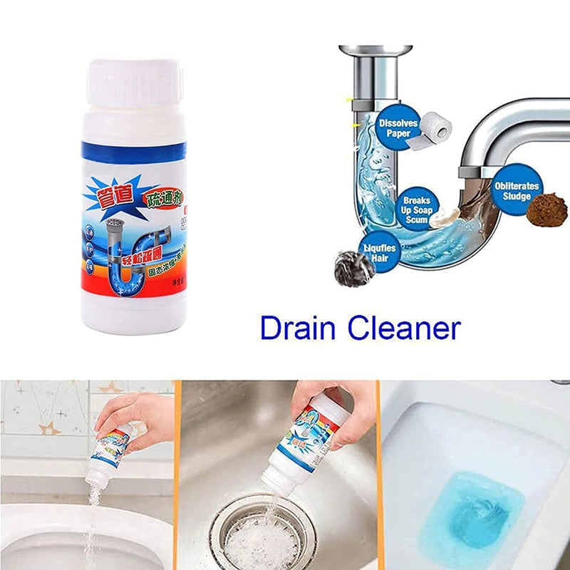 Sink & Drain Cleaner Powder | Powerful & Clog Remover Sink Cleaning Powder | Automatic Toilet Blockage Cleaner, Removes Clogs, Blockage in Washbasin, Septic Tank, Sinks, Pipes