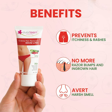 Everteen Silky Hair Removal Cream for Women 50g, Pack of 1