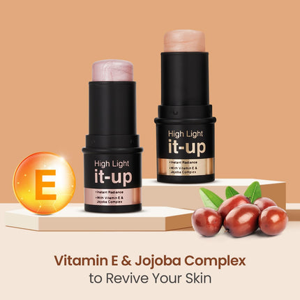 Swiss Beauty High Light It-Up Highlighter | With Vitamin E & Jojoba-8g