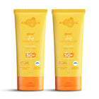 Aqualogica Glow+ Dewy Sunscreen SPF 50 PA++++ with Papaya & Vitamin C | For Oily, Combination & Dry Skin For Men & Women | 80g x 2