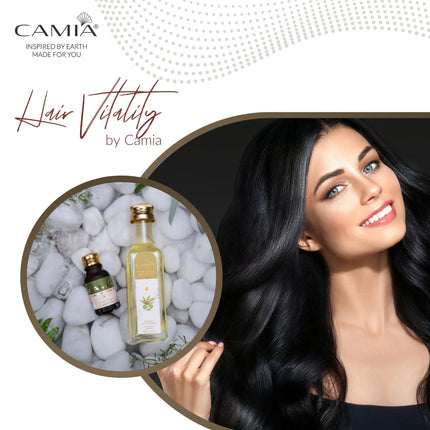 CAMIA Premium Cold Pressed Organic Castor Oil, 100 ML + Rosemary Essential Oil