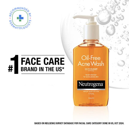 Neutrogena Oil Free Acne Wash | 2% Salicylic Acid Deep Cleansing Face Wash-175ml