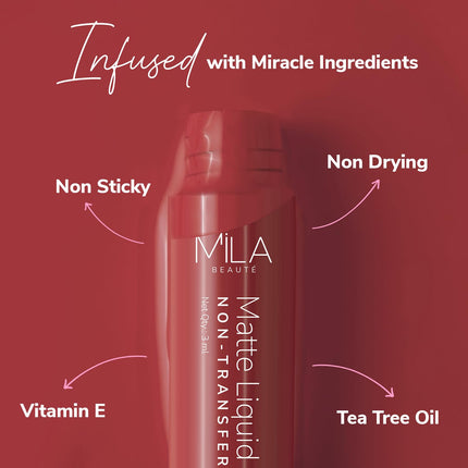 Mila Beaute Matte Set of 3 Lipstick for Women