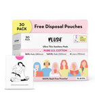 Plush Ultra-Thin Sanitary Napkins for Women, 30 Pcs | 16 XL Pads (Light-Medium Flow), 14 XXL Pads (Heavy Flow), 4Panty Liners