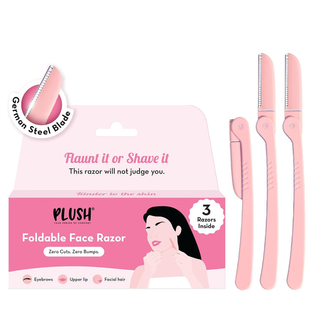 Plush Foldable Reusable Face Razor (Pack of 3)