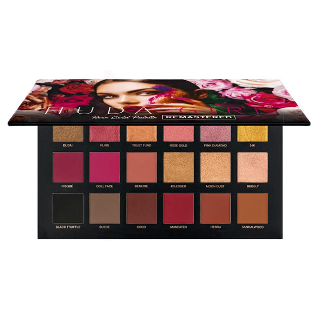 HUDA GIRL Rose Gold Remastered Beauty Eyeshadow Palette 18 Color