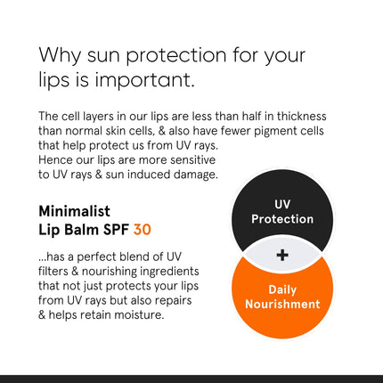 Minimalist Spf 30 Lip Balm With Ceramides & Hyaluronic Acid -8gm