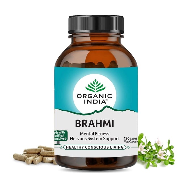 Organic India Brahmi - 180 Veg Capsules