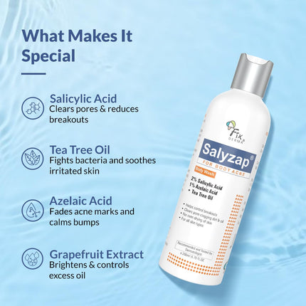 Fixderma Salyzap 2% Salicylic Acid Body Wash-200ml