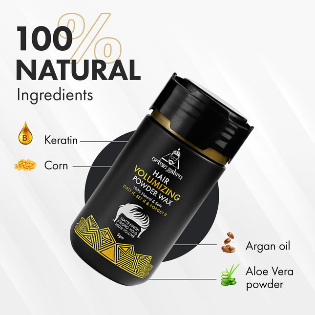 UrbanGabru Hair Volumizing Powder Wax strong hold | Matte Finish 5g