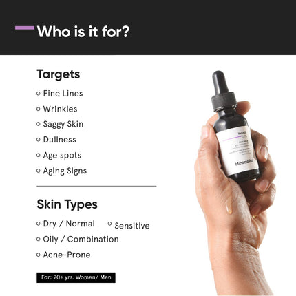 Minimalist Anti-Aging Night Serum with 0.3% Retinol & Q10 -30ml