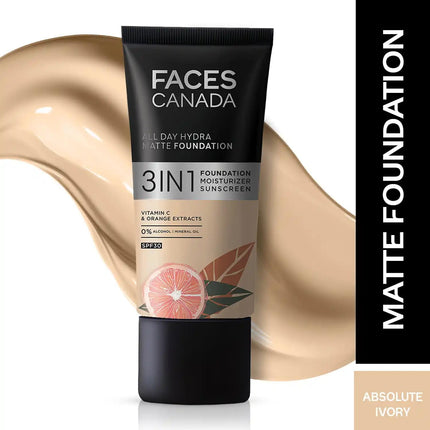 FACESCANADA All Day Hydra Matte Liquid Foundation-30ml