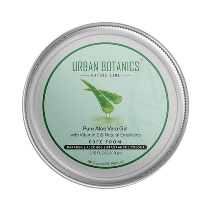 UrbanBotanics Aloe Vera Skin/Hair & Face Gel With Vitamin E-200g