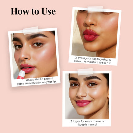 Just Herbs Tinted Lip Balm for Men and Women -4g