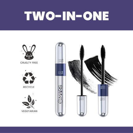 MARS Double Trouble Volumizing and Lengthening Mascara -Black-15ml