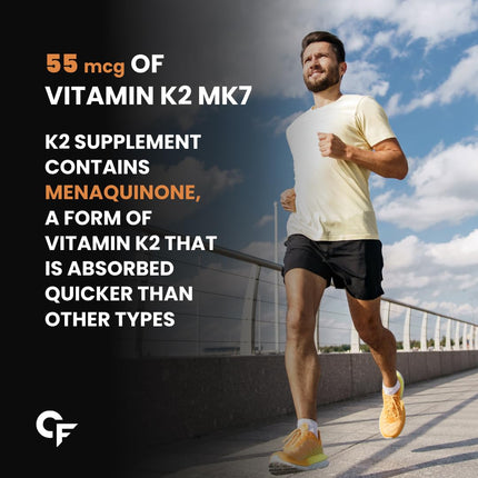 Carbamide Forte Vitamin D3 K2 Supplement | 120 Tablets