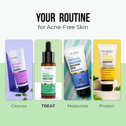 Dr. Sheth's Centella & 10% Niacinamide Face Serum For All Skin Types | 30 ml