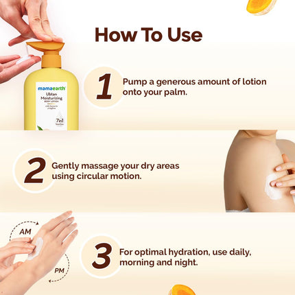 Mamaearth Ubtan Moisturizing Body Lotion with Turmeric & Saffron-400 ml