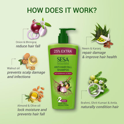 SESA Ayurvedic Hair Oil 200Ml + Anti Hairfall Shampoo 500Ml