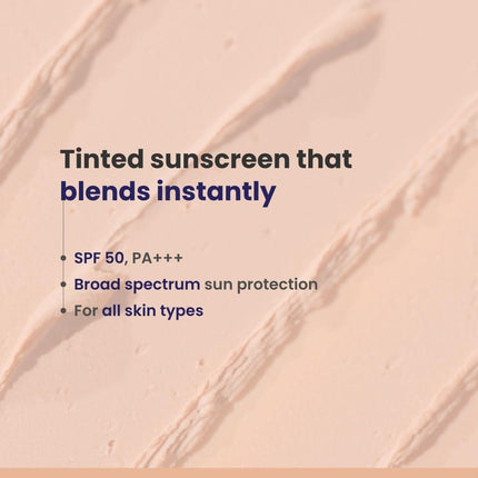 RE' EQUIL Sheer Zinc Tinted Sunscreen With SPF 50 PA+++ 50gm