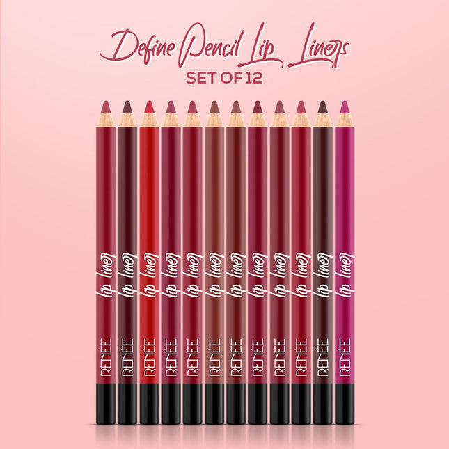 RENEE Define Matte Lip Liner Set of 12