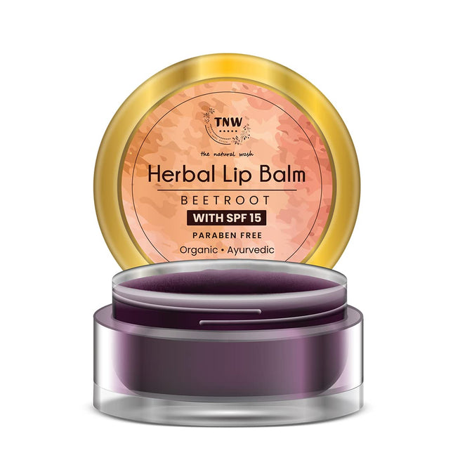 TNW-THE NATURAL WASH Herbal Beetroot Lip Balm with Cocoa Butter, Shea Butter & Essential Oils-5gm