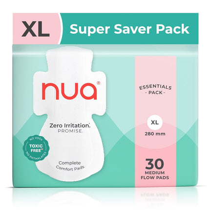 Nua Complete Comfort Sanitary Pads  | Pack of 30