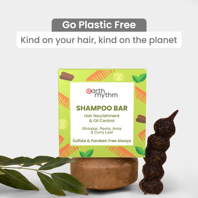 Earth Rhythm Shikakai Shampoo Bar-80gm