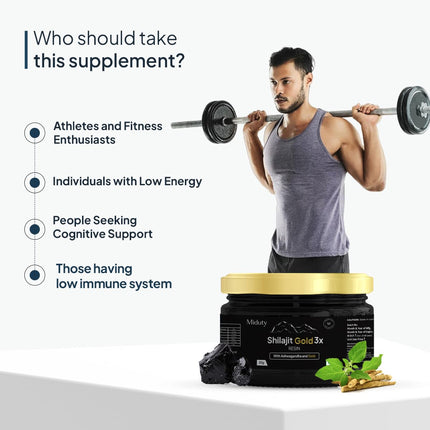 Miduty Shilajit Gold 3X Resin 500–1000 mg Serving - 20 grams