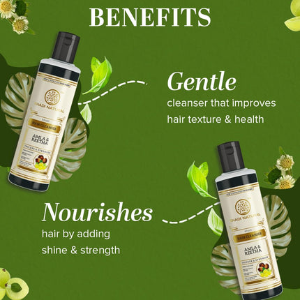 Khadi Natural Amla & Reetha Hair Shampoo-210ml Pack of 2