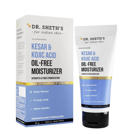 Dr. Sheth's Kesar & Kojic Acid Oil-Free Moisturizer For Men & Women | 50 g