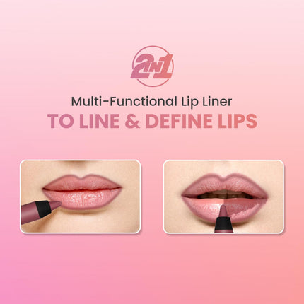 Swiss Beauty 2-In-1 Creamy Matte Lip Liner + Lip Filler -1.6g