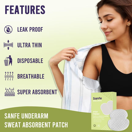 Sanfe Underarm Sweat Absorbent Patch | 5 Pairs