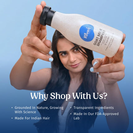 Vilvah Goat Milk Shampoo | with Ceramides-250ml