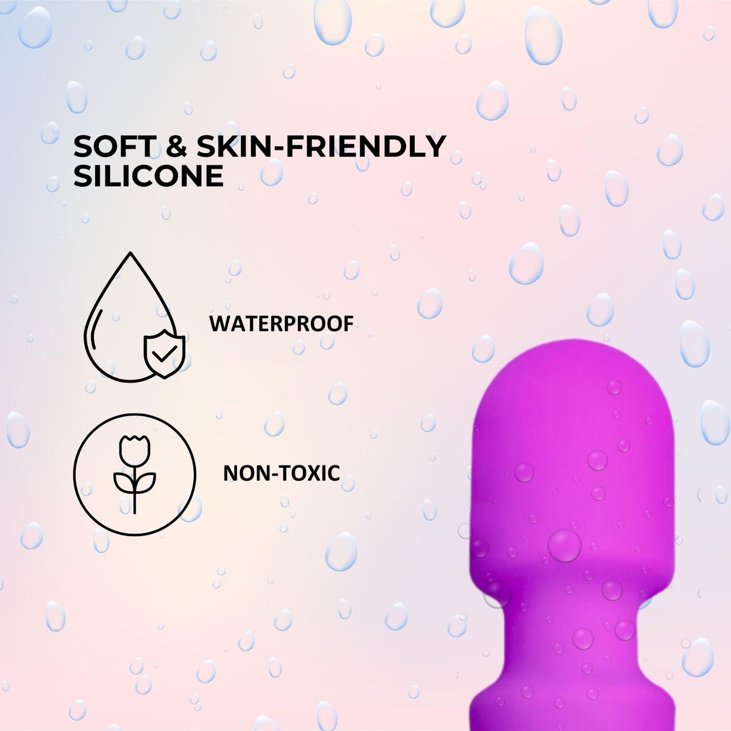 Mini Magic Full Body Massager for Stress & Pain Relief | Compact & Waterproof | 5 Speed Modes | Relaxation | Travel & Skin Friendly | Stress & Pain Relief - Multicolor
