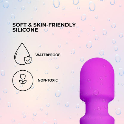 Mini Magic Full Body Massager for Stress & Pain Relief | Compact & Waterproof | 5 Speed Modes | Relaxation | Travel & Skin Friendly | Stress & Pain Relief - Multicolor