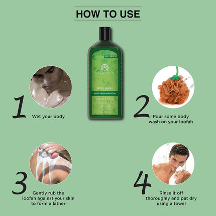 The Man Company Aloe Vera & Matcha Body Wash-200ml