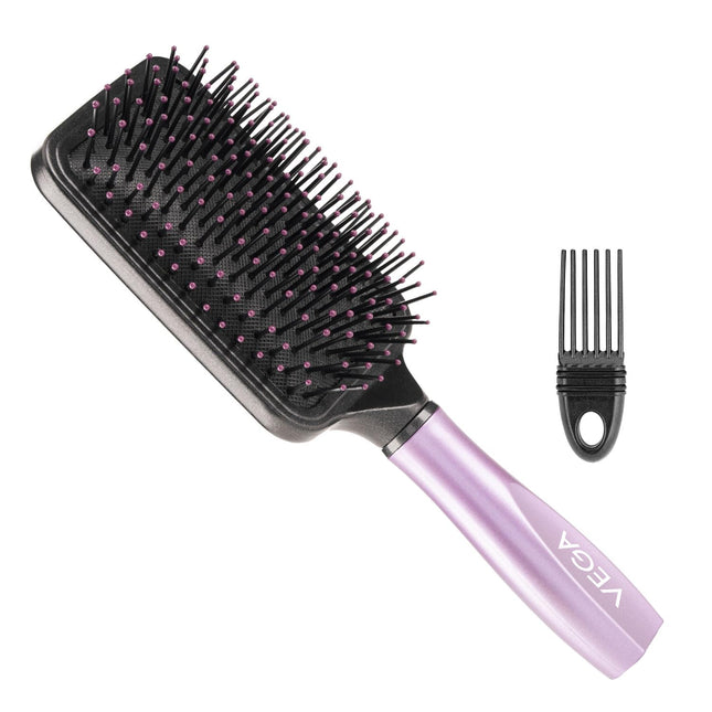 Vega Paddle Hair Brush with Cleaning Comb