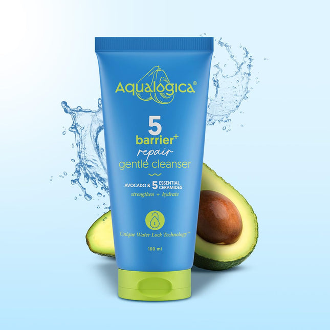 Aqualogica 5 Barrier+Repair Gentle Face Cleanser With Avocado&5 Essential Ceramides-100Ml