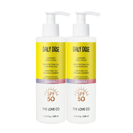 THE LOVE CO Sunscreen Body Lotion SPF 50 PA++++ - Broad Spectrum UVA & UVB- 200ml (Pack of 2)