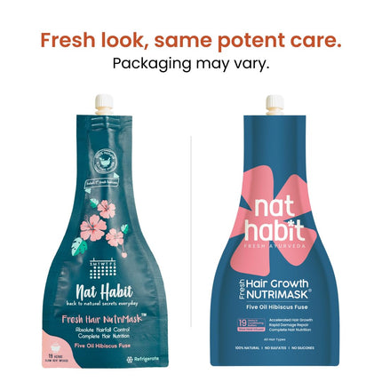 Nat Habit Five Oil Hibiscus Nutrimask - Hair Mask Pack Of 3 X 40Grams