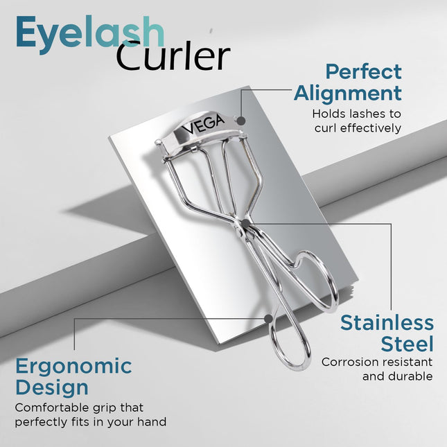 Vega Eyelash Curler for Women Stainless Steel