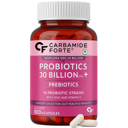 Carbamide Forte 30 Billion Probiotics Supplement  100 Veg Capsules