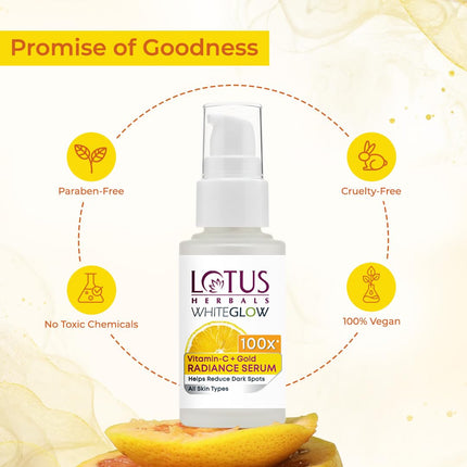 Lotus Herbals WhiteGlow Vitamin C and Gold Radiance Face Serum-30ML