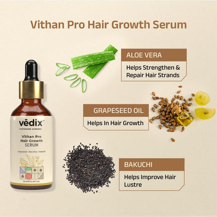 Vedix Ayurvedic Hair growth Kit | 5 product Kit | for Normal Hair, Normal - Oily Scalp, Straight Hair