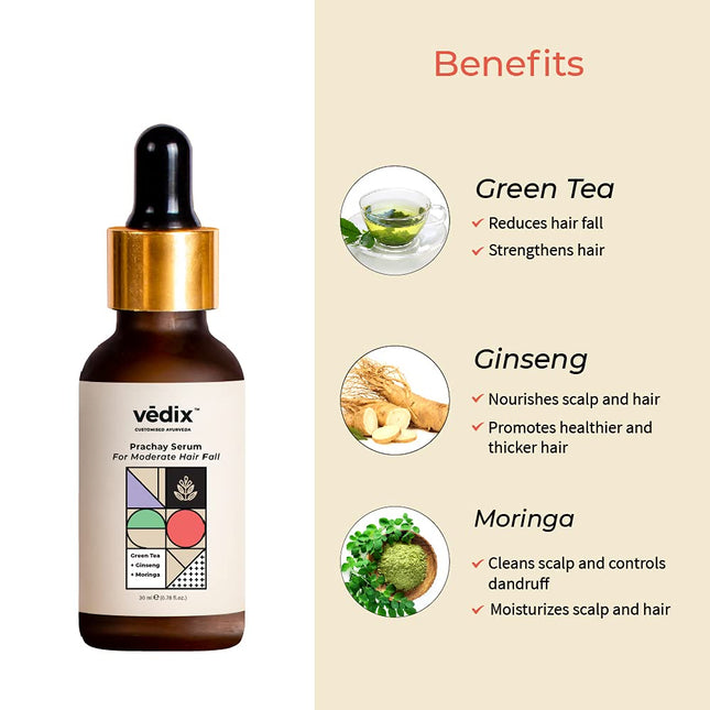 Vedix Hair Serum, Prachay Customized Ayurvedic Hair Serum 30 Ml